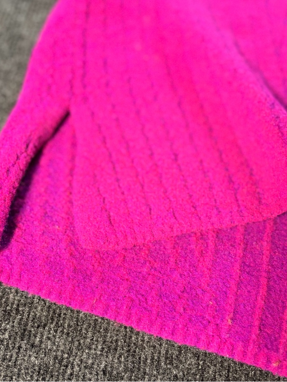 Express Hot Pink Ribbed Mock Neck Sweater - Picture 7 of 8